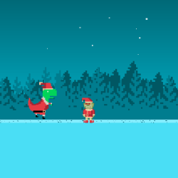 Play Christmas Dino Run now!