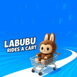 Labubu Rides a Cart