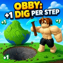 Play Obby: +1 Dig Per Step Game