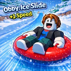 Play Obby: Ice Slide +1 Speed Game