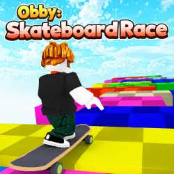 Play Obby: Skateboard Race now!