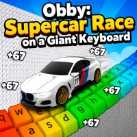 Obby: Supercar Race on a Giant Keyboard
