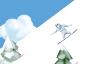 Play Yetisports Snowboard Freeide now!